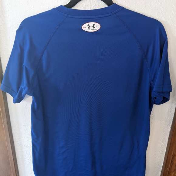 Under Armour Blue Workout Shirt Heat Seeker Loose Fit Size Small Like New 🔥 - Picture 8 of 10
